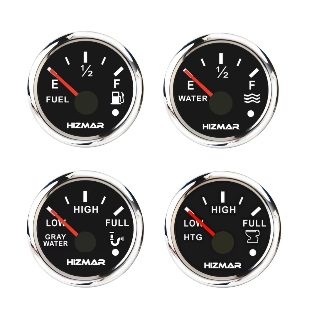 Hızmar Marka İbreli Siyah Seviye Göstergeleri	